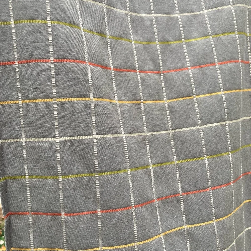 CRATE & BARREL Tattersall Zippered Pillow Cover Plaid Windowpane 16 x 36 inches